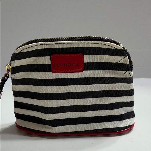 Sephora Striped Pouch with Red Accents - Picture 4 of 13